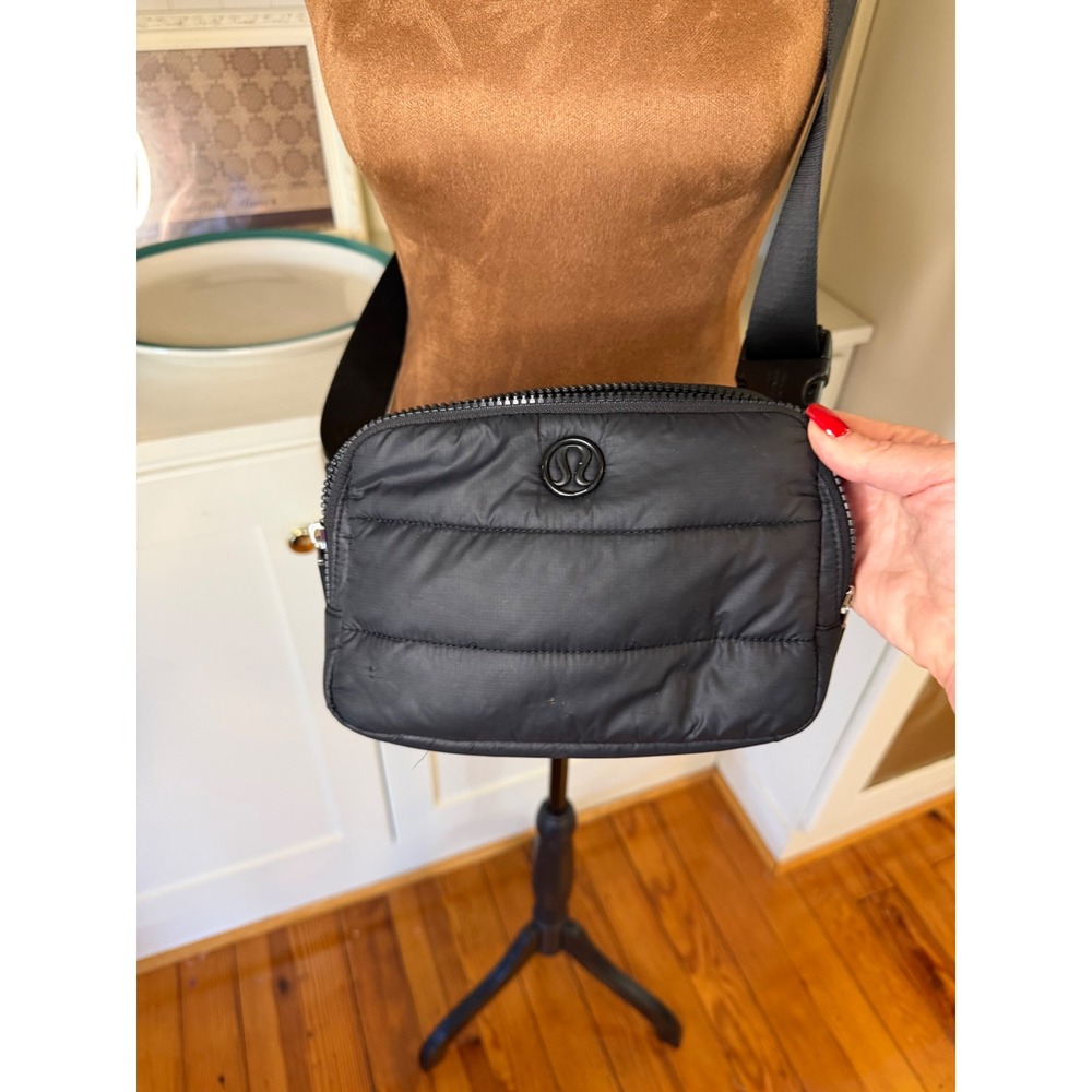 Lululemon Everywhere Belt Bag 1L Black Quilted Puffer Crossbody Waist Pack
